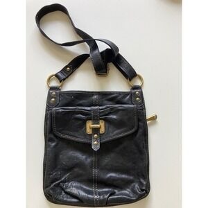 Fossil Leather Crossbody Black Purse Very Soft and Elegant